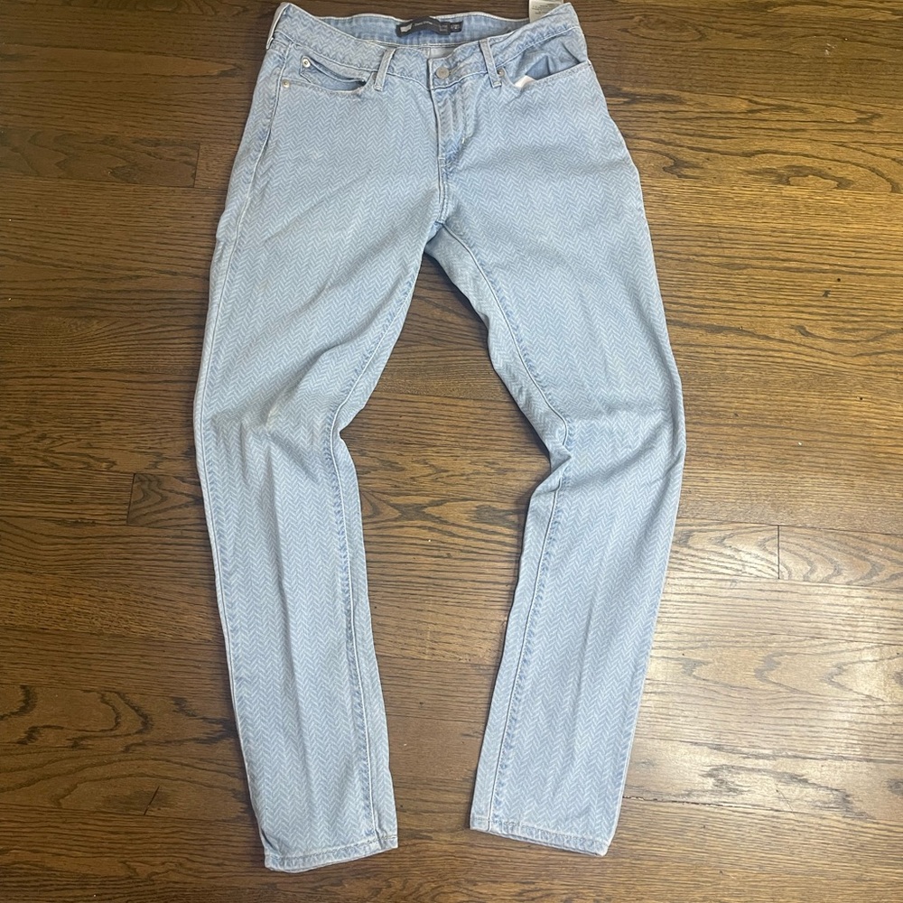Light Blue Levi Patterned Jeans